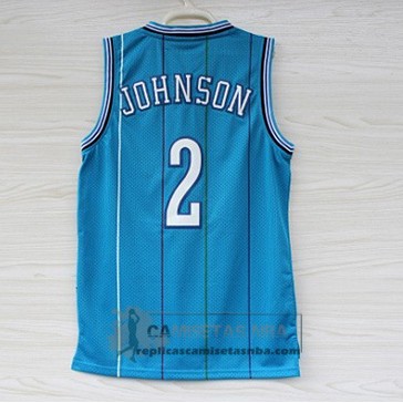 Camiseta Retro Hornets Johnson Azul